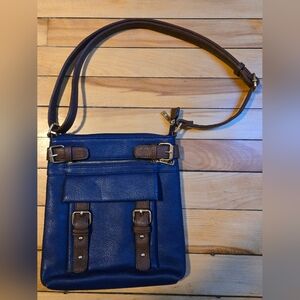 Jessie & James Concealed Carry Adjustable Crossbody Purse Blue
